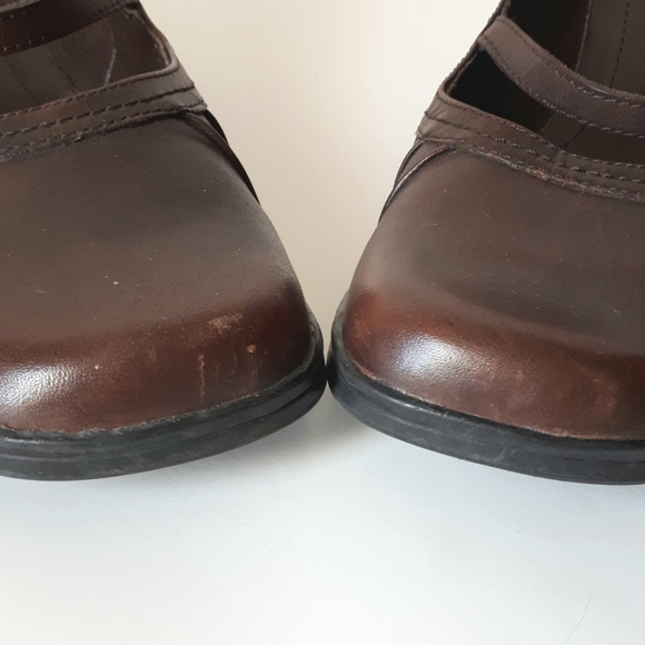 Aldo Leather Square Toe Wedge Heel Mary Jane Shoe - Picture 4 of 11